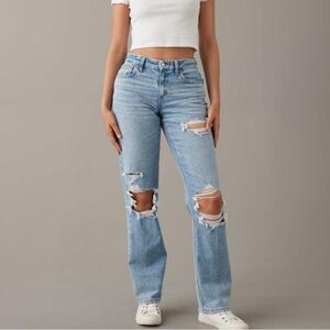 American Eagle Outfitters Curvy High Waisted Straight Jean Size 16 Short